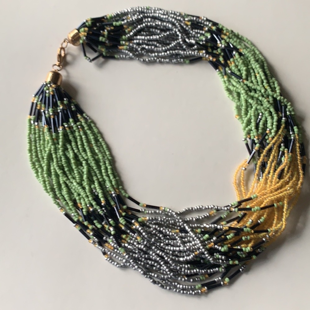 Beautiful beaded multi strand necklace